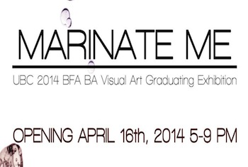 Marinate Me: 2014 BFA BA Visual Art Graduating Exhibition