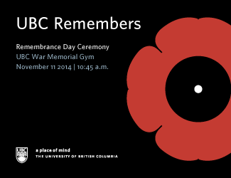 Annual Remembrance Day Ceremony at UBC
