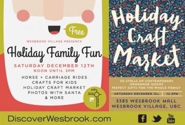 Wesbrook Village Holiday Event and Craft Market