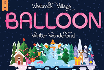 Balloon Winter Wonderland at Wesbrook Village