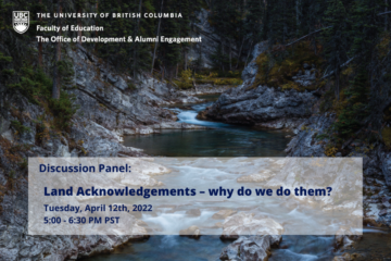 Land Acknowledgements – why do we do them?