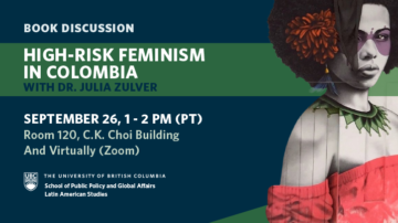 Book Discussion – High-Risk Feminism in Colombia by Dr. Julia Zulver