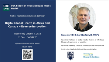 Global Health Lunch & Learn Seminar Series: Digital Global Health in Africa and Canada – Reverse Innovation