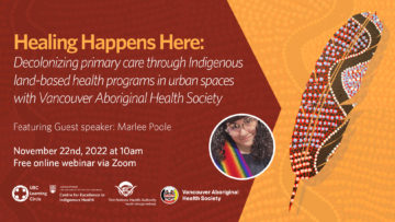 Healing Happens Here: Decolonizing primary care through Indigenous land-based health programs in urban spaces with Marlee Poole from Vancouver Aboriginal Health Society