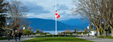 Canadian flag lowered in remembrance of the lives lost on flight PS752 - January 2020.