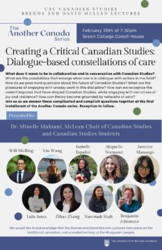 2023 McLean Lectures in Canadian Studies
