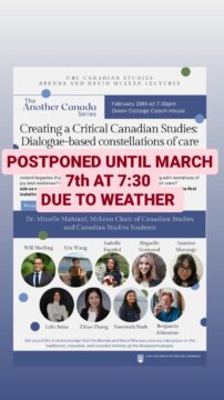 2023 McLean Lectures in Canadian Studies