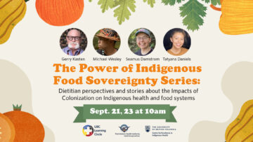 The Power of Indigenous Food Sovereignty Series: Dietitian perspectives and stories about the Impacts of Colonization on Indigenous health and food systems With Gerry Kasten, Michael Wesley, Seamus Damstrom and Tatyana Daniels