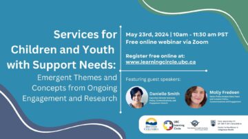 Services for Children and Youth with Support Needs: Emergent Themes and Concepts from Ongoing Engagement and Research