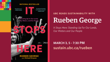 UBC Reads Sustainability with Rueben George